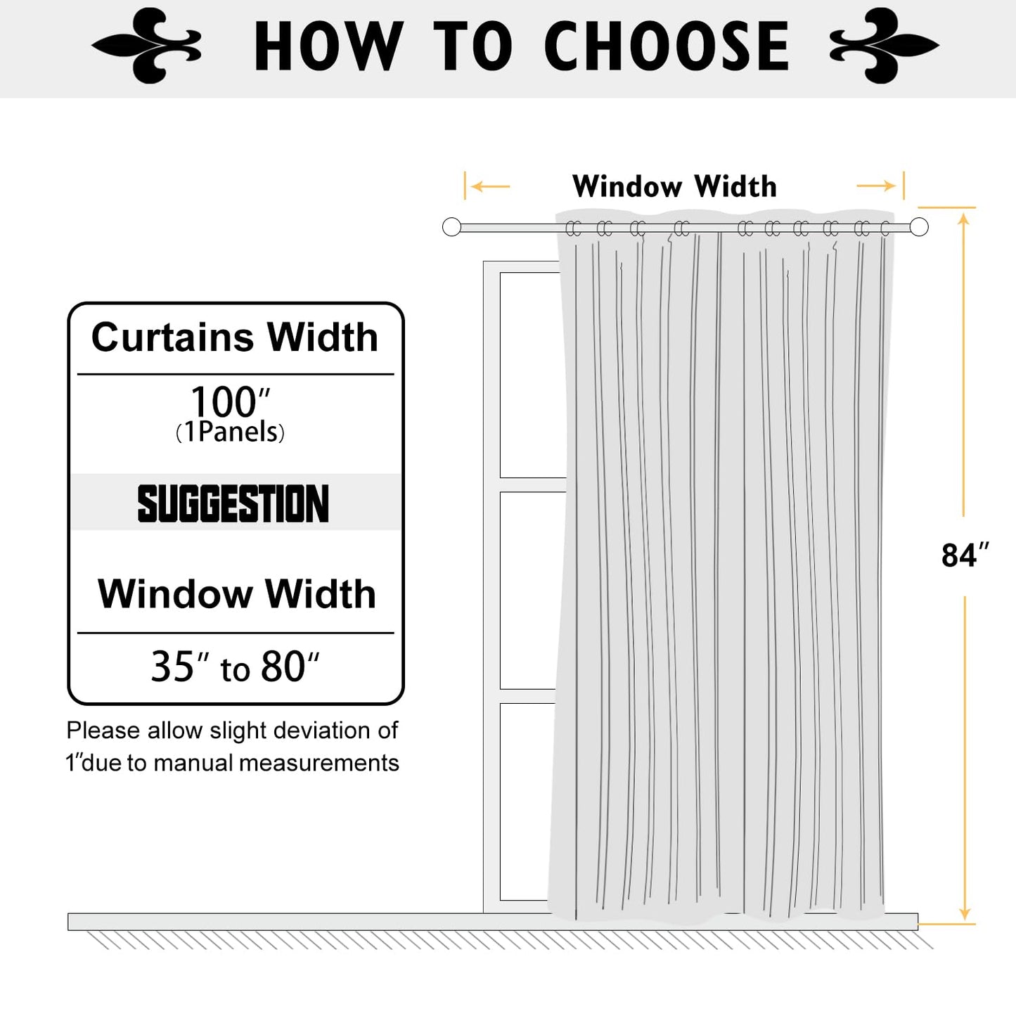 ChrisDowa Room Divider Curtains 84 Inches Long Sliding Door Curtain 1 Panel