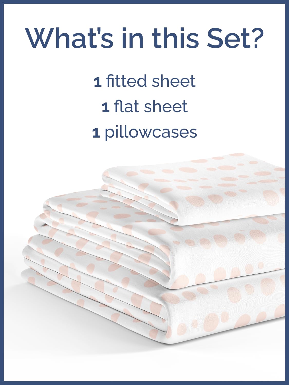 Kids Twin Size Bed Sheet Set - 3 Piece Kids Loft Bed Sheets - Pink Dots Spotty Patterned Bedding - Soft, Cute - Breathable and Machine Washable - Easy-Care Bed Set for Boys, Girls, Teens and Toddlers