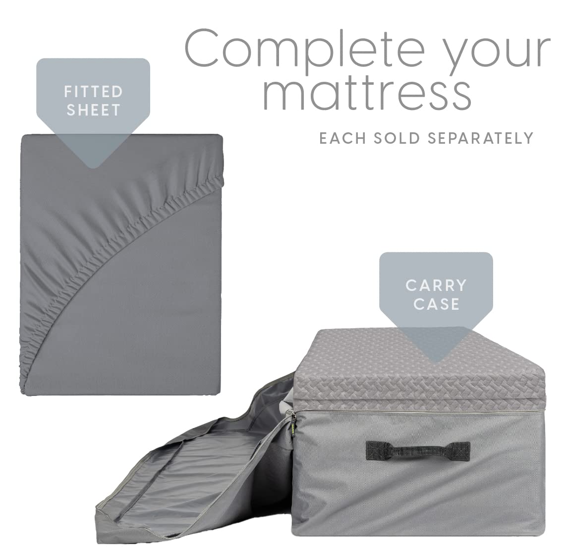 Milliard Trifold Mattress, Cot Size, 6 inch, Portable Foldable Mattress with Memory Foam & Washable Cover, Tri-Folding Floor Bed, Camping, Fold Up Guest Bed, RV Travel, Sleepovers, 75" x 31"