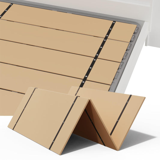 NobleRealm Foldable Box Spring Full Size Bunkie Board & Bed Support Slats | Bed Board for Mattress Support | Easy Setup, Noise Minimizing, Moisture Resistant (48 x 60 Full Size)