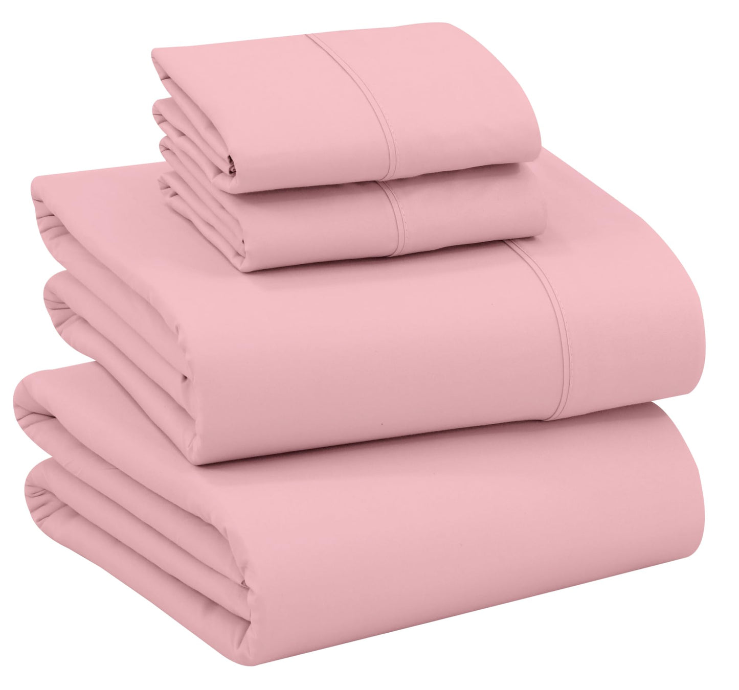 RUVANTI 100% Cotton Percale Sheets Full Size, Bridal Rose