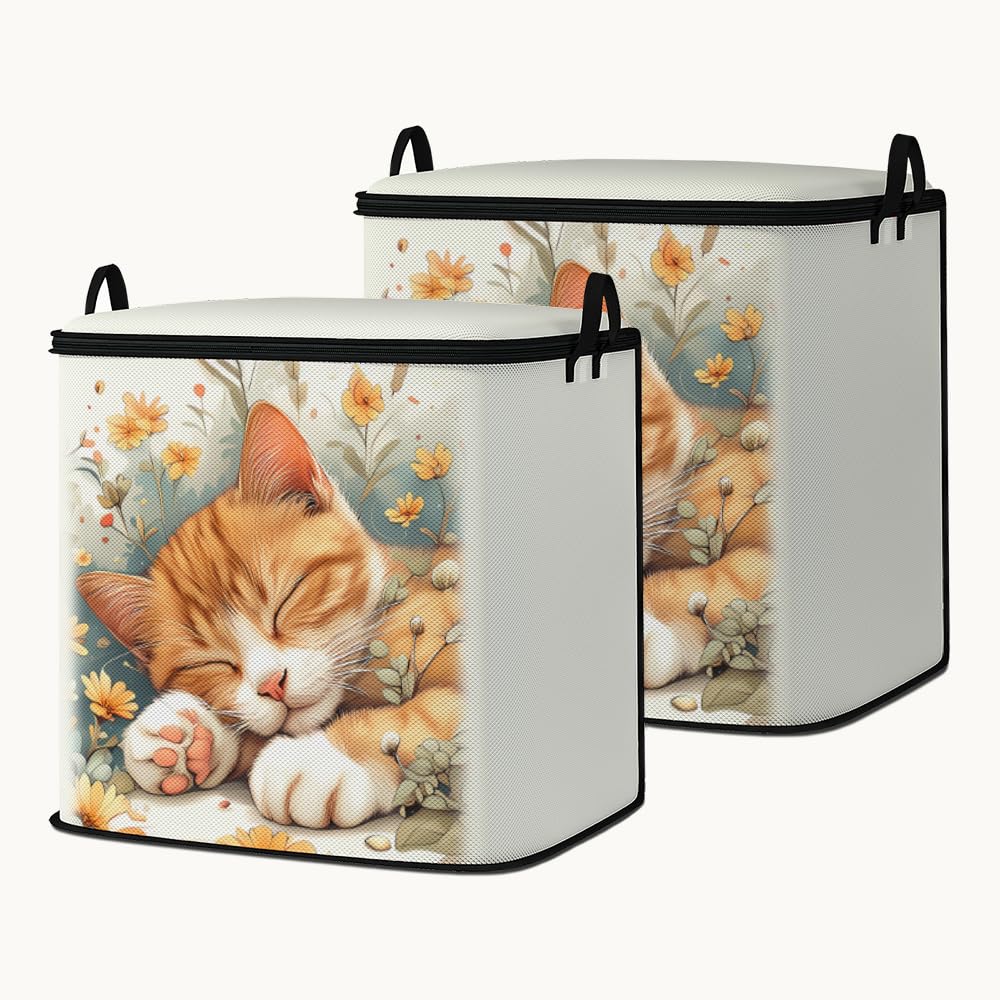 Dawuyu 2pcs closet organizers and storage under bed,clothing blanket sweater sheet bedding comforter duvet quilt pillow toy storage bags with lids,dorm room essentials for containers 95L