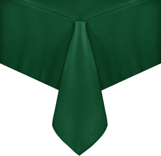sancua Square Tablecloth - 70 x 70 Inch - Stain and Wrinkle Resistant Washable Polyester Table Cloth, Decorative Fabric Table Cover for Dining Tables, Buffet Parties and Christmas, Hunter Green
