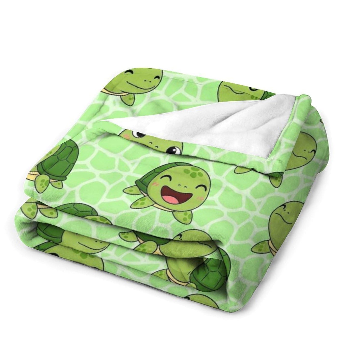 Lightweight Cozy Flannel Blanket Fashion Bedspreads Soft Bed Sofa Couch Cover Compatible with Cute Sea Turtles Green