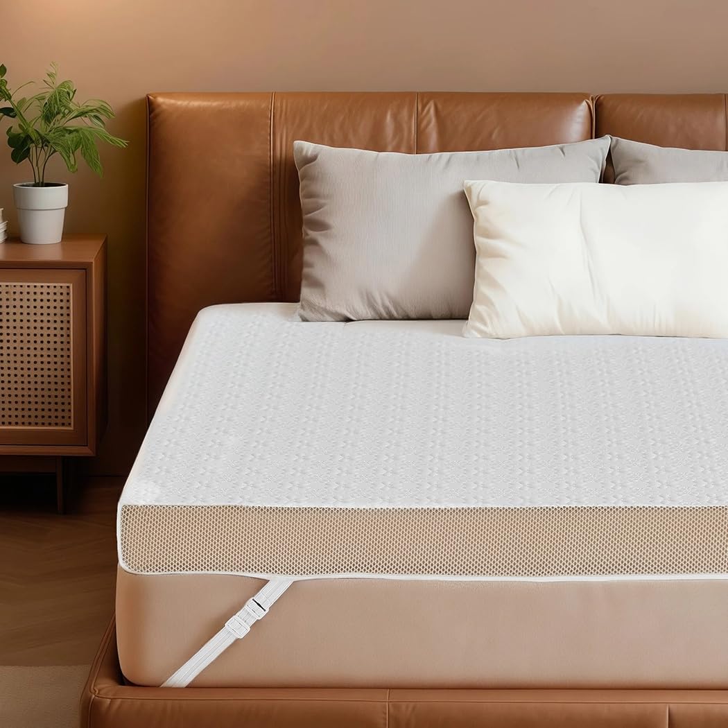4 Inch Gel Memory Foam Mattress Topper Queen Size - Cooling Bed Pad for Back Pain Relief, Pressure Dispersing Mattress Pad for Bedroom RV, College Dorm (60x80 Inch)