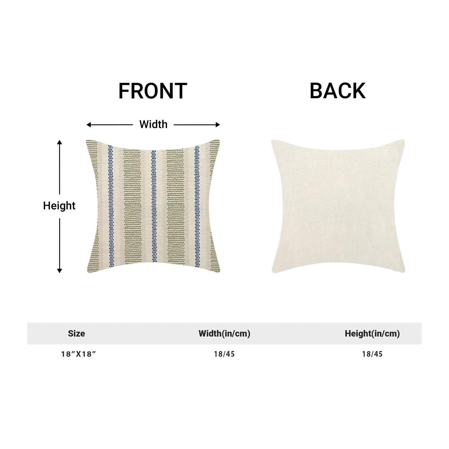 Yxuiyal Boho Pillow Covers 18x18 Set of 2 Sage Green Blue Abstract Throw Pillow Covers Outdoor Decorations Modern Minimalism Decorative Pillowcase Farmhouse Linen Cushion Case for Sofa Couch