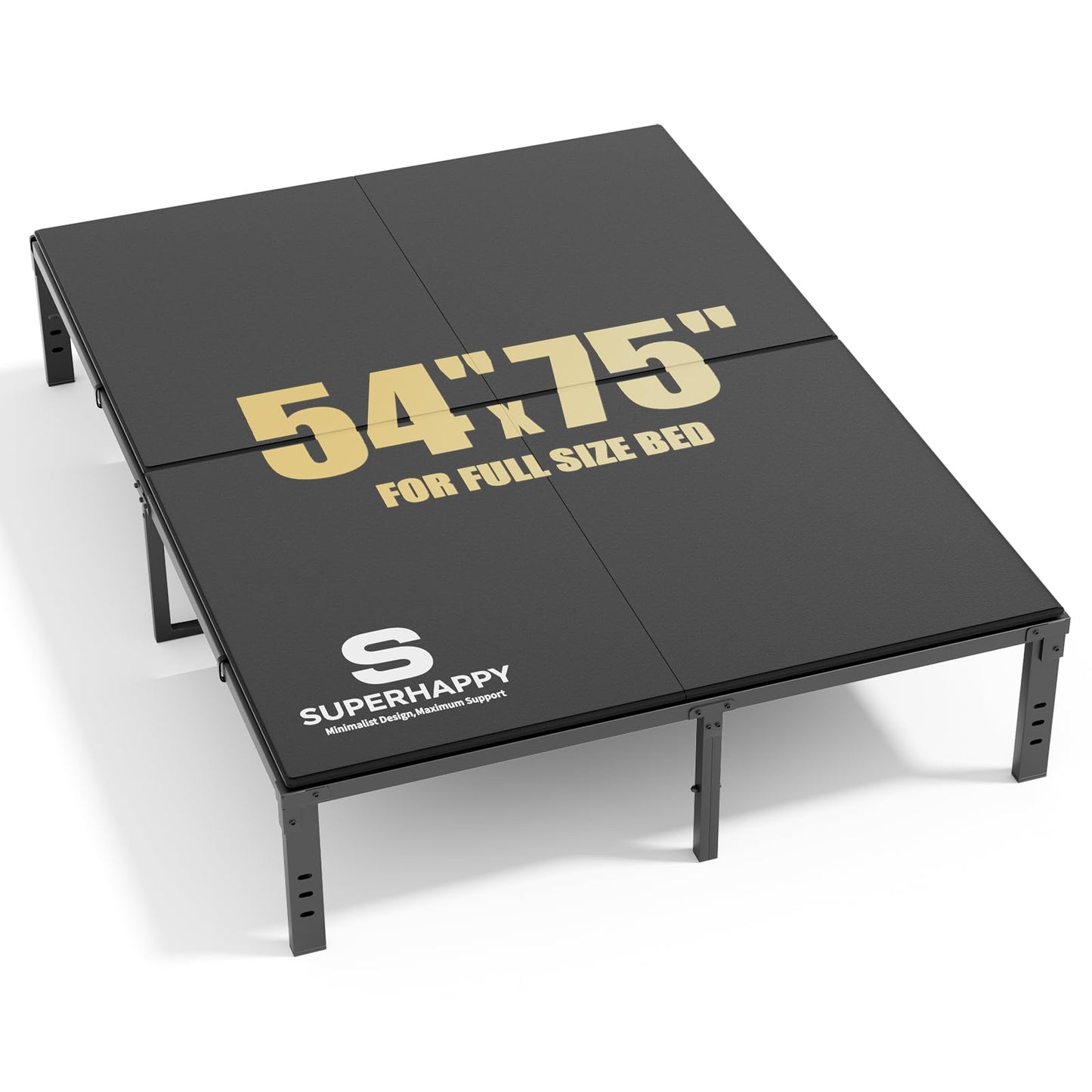 Bunkie Board Full Size (54x75") - Heavy Duty Low Profile Bed Board for Mattress Support, Stops Sagging on Platform Beds & Sleeper Sofas - Breathable, Noise Minimizing & Moisture Resistant Foundation