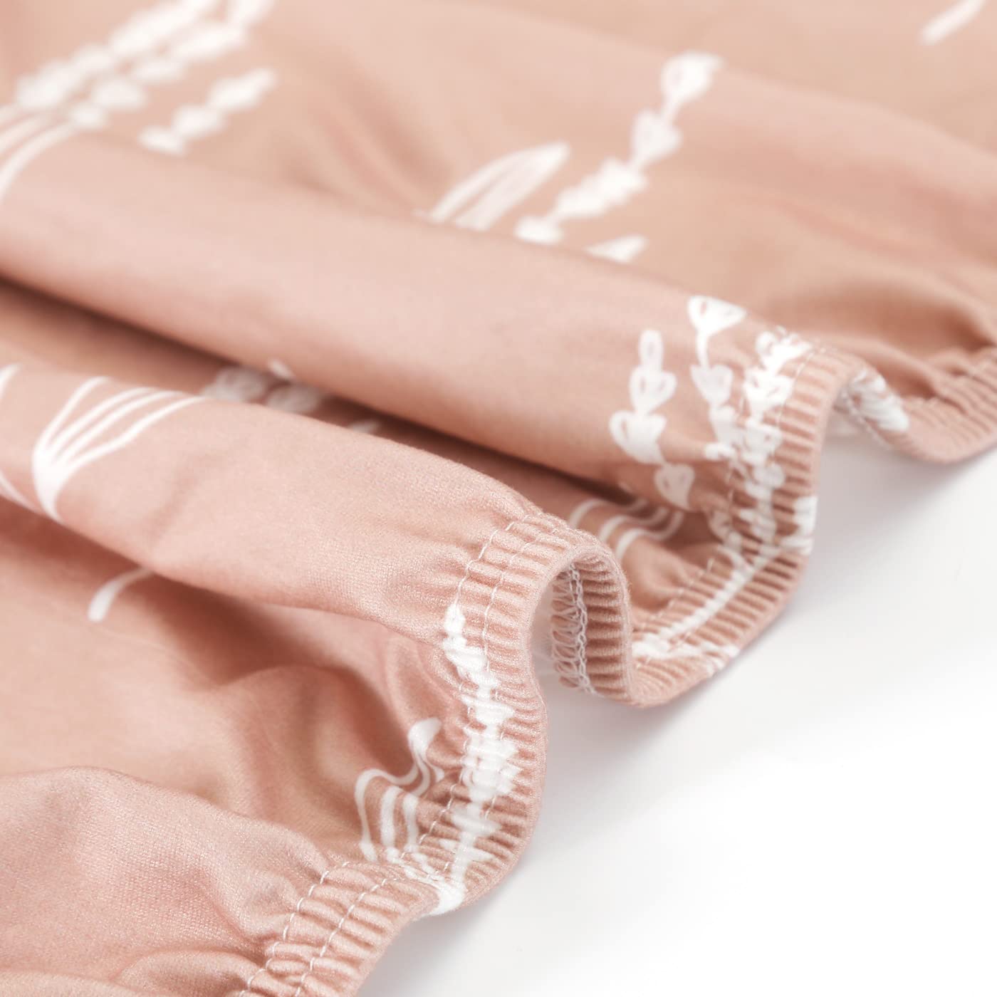 GRSSDER Stretchy Ultra Soft Jersey Knit Fitted Pack n Play Sheets Set 2 Pack, Universal Fit Portable/Mini Crib, Playards Mattress Pads Safe and Snug, Pretty Fox for Baby Girls