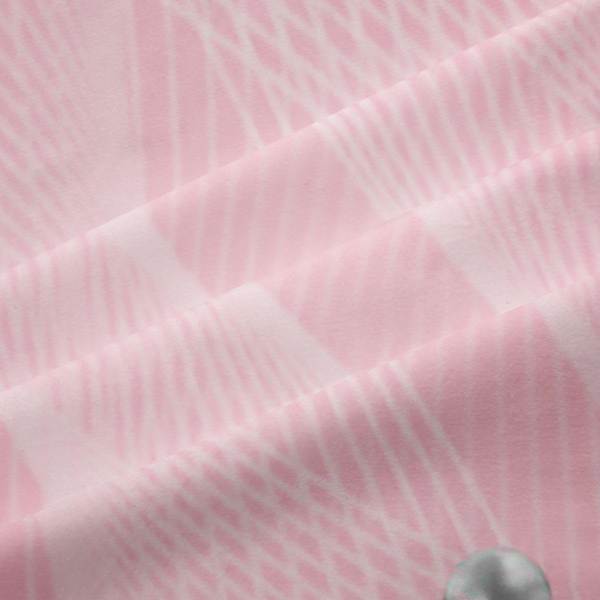 jejeloiu Pink and Black Darkening Drapes Strip Lines Curtains for Bedroom for Kids Women Men Ombre Pearl Printed Blackout Curtains Geometric Window Treatments(2 Panels, 38 x 45 Inch)