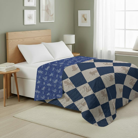 Harry Potter Herald Call Twin Quilted Throw Blanket Adults Boys Girls, Soft Lightweight Bedding for Bed, or Couch, 60 x 90 inches