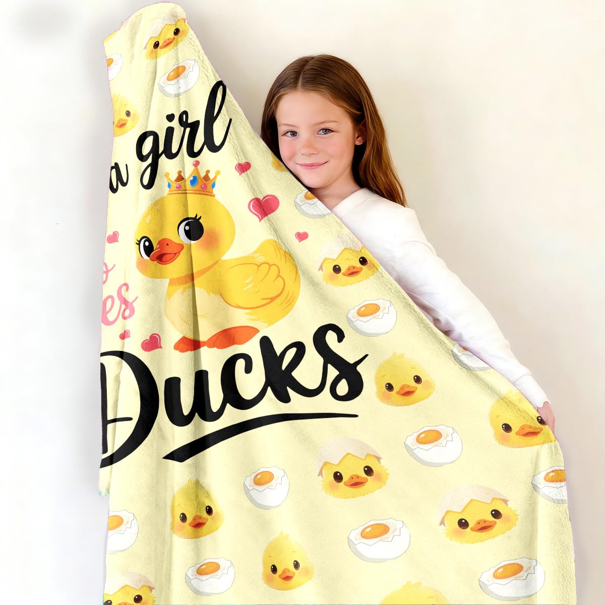 Duck Blanket Gifts for Duck Lovers Soft Flannel Ducks Throw Blanket Room Decor Merch Stuff for Girl Women 50"X40"