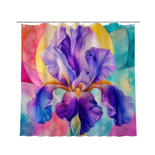 Youtoko Rose Floral Shower Curtain 72x72 Inch with 12 Hooks Polyester Bath Decor Set Elegant Bouquet Watercolor Design Print Romantic Style for Guest Bathroom