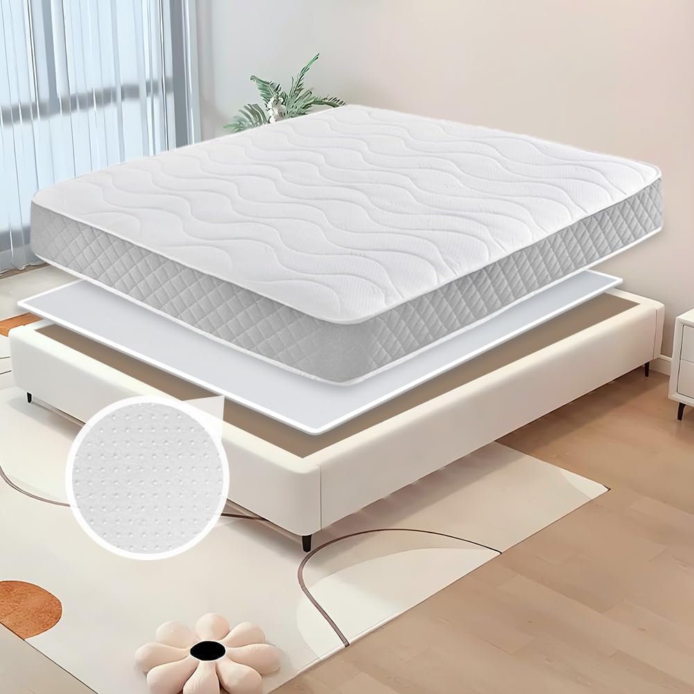 DUJUIKE Mattress Slide Stopper and Gripper, Non Slip Mat for Bed Mattress, Non Slip Rug Pad Underlay Protector Keep Bed and Topper Pad from Sliding for Sofa, Mattresses (Grey, 71 x 78 inch)