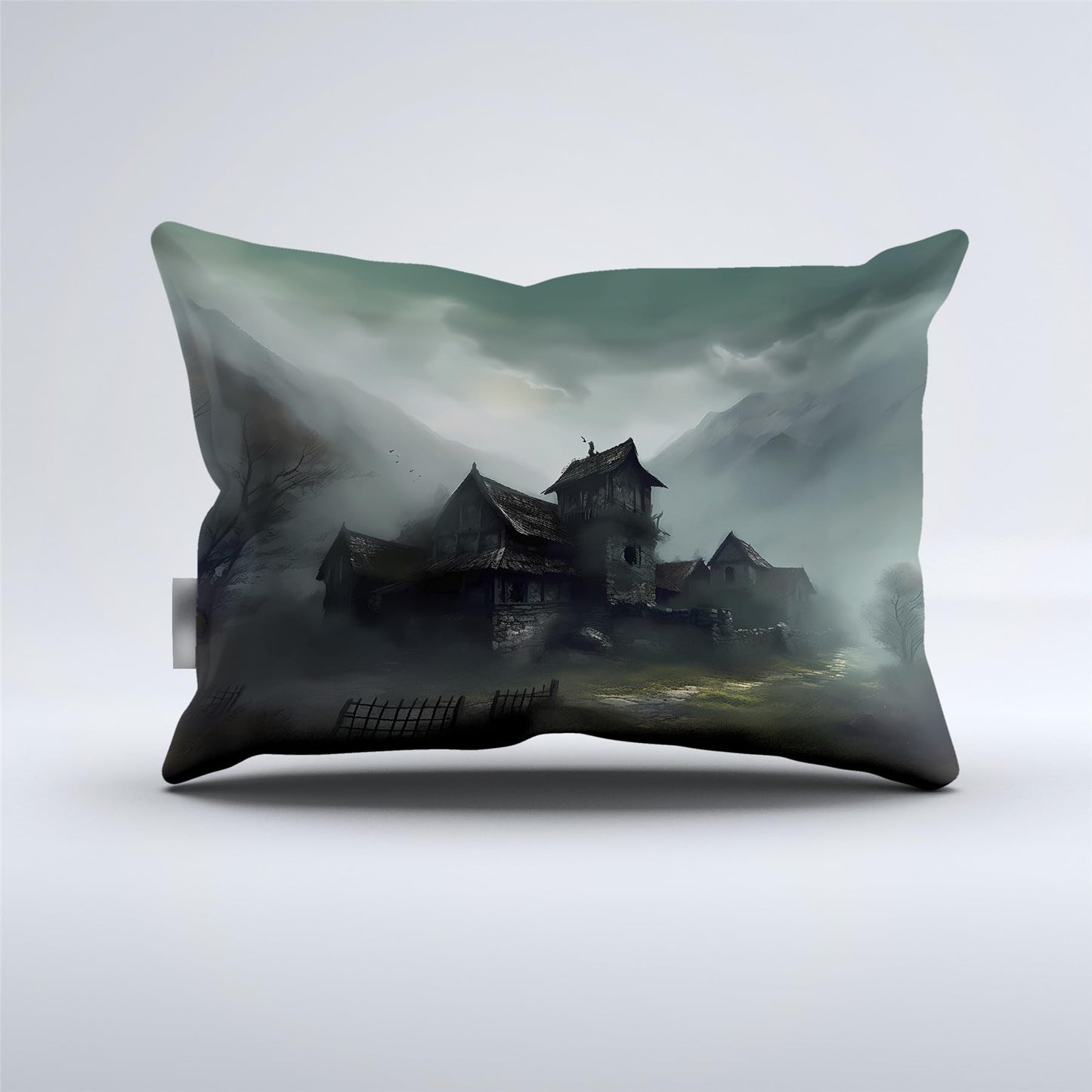 Halloween Haunted House Design Comforter Set | Horror Festive Night Spooky Manor Prints Bedding Set | with Soft Comforter+2 Pillow Shams(3PCS) or Sheet (4PCS) (C,Full-3PCS)