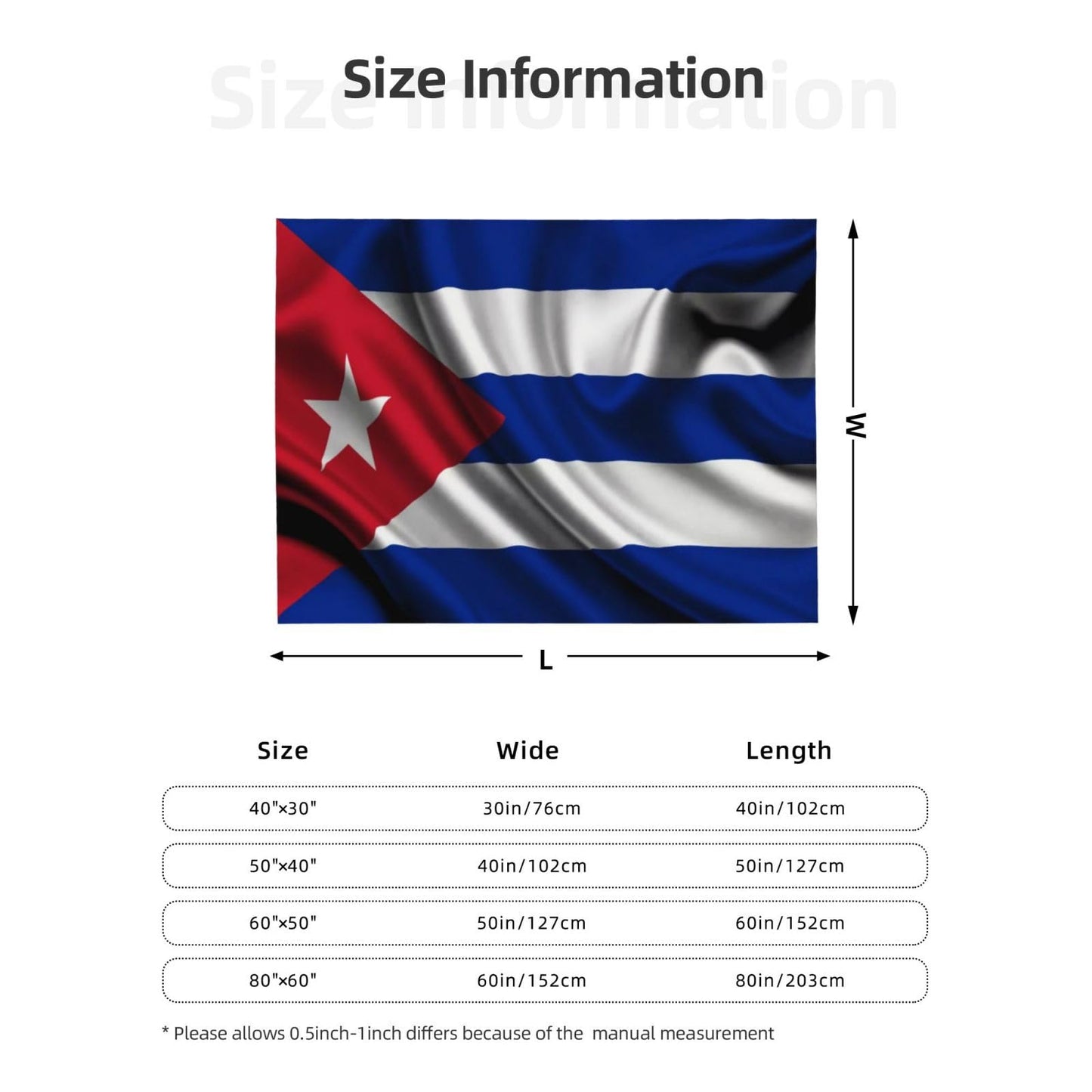 Cuban Throw Blankets Vintage for Bed & Couch Warm Winter Style - Lightweight Cozy Stylish Blanket for All Seasons