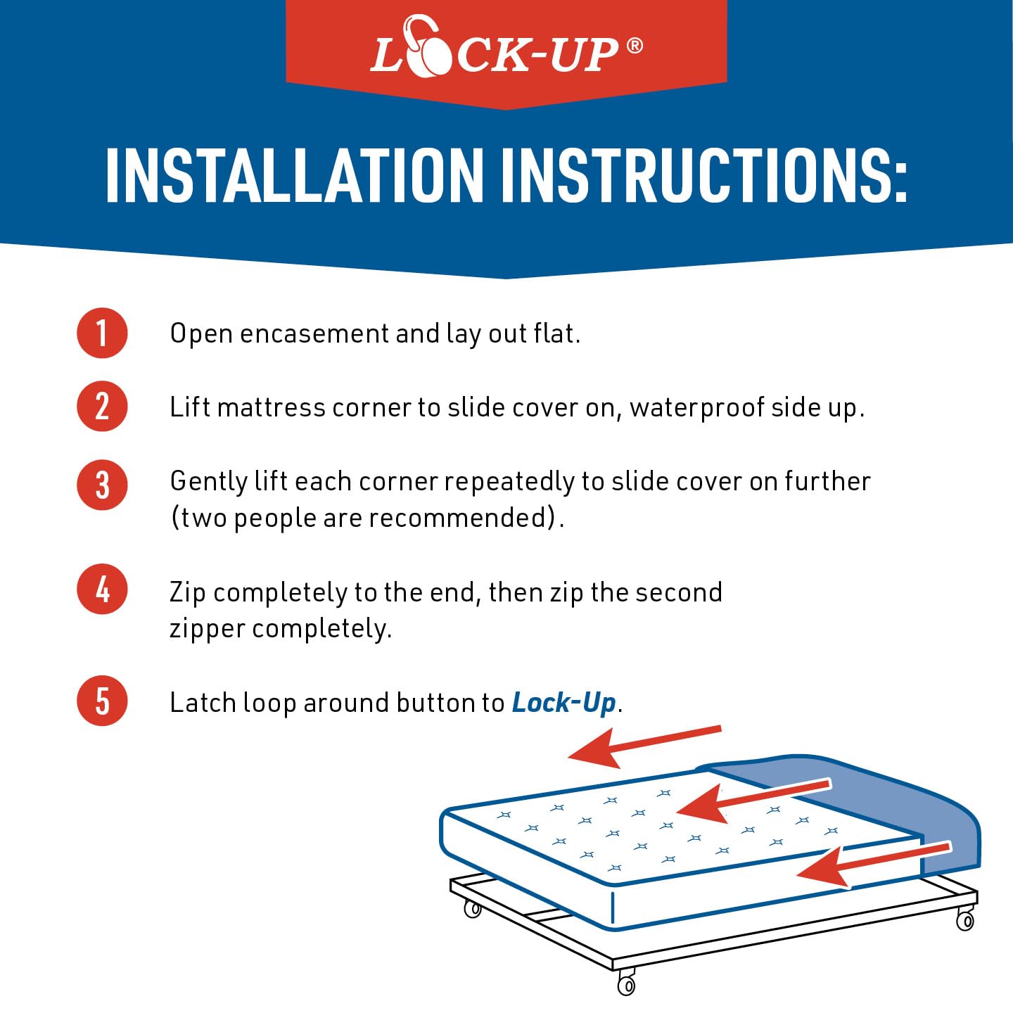 Jt Eaton 83FULENC Jt Eaton Bed Bug Lock-Up Total Encasement Mattress Cover, Full