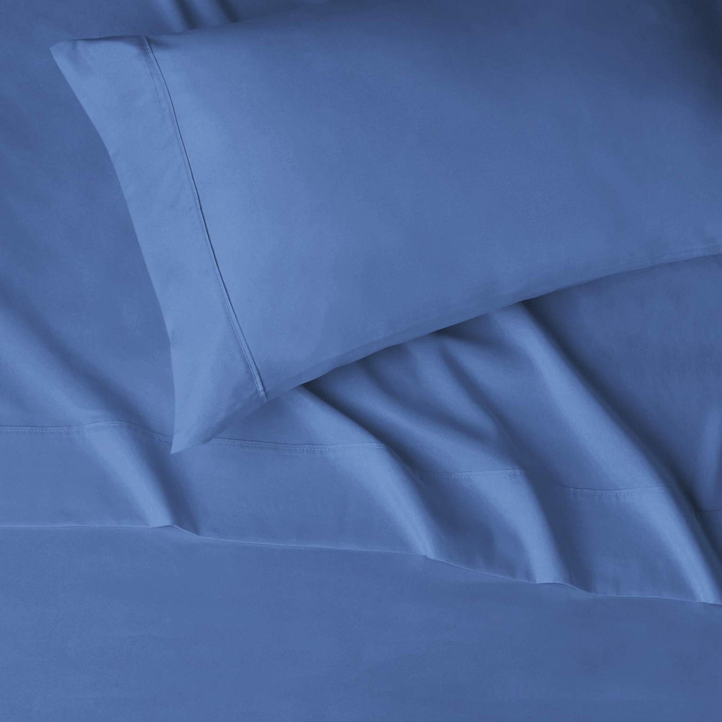 Amazon Basics Lightweight Ultra-Soft Breathable Brushed Microfiber 3-Piece Bed Sheet Set with 14-Inch Deep Pockets, Wrinkle Resistant, Twin XL, Dutch Blue, Solid