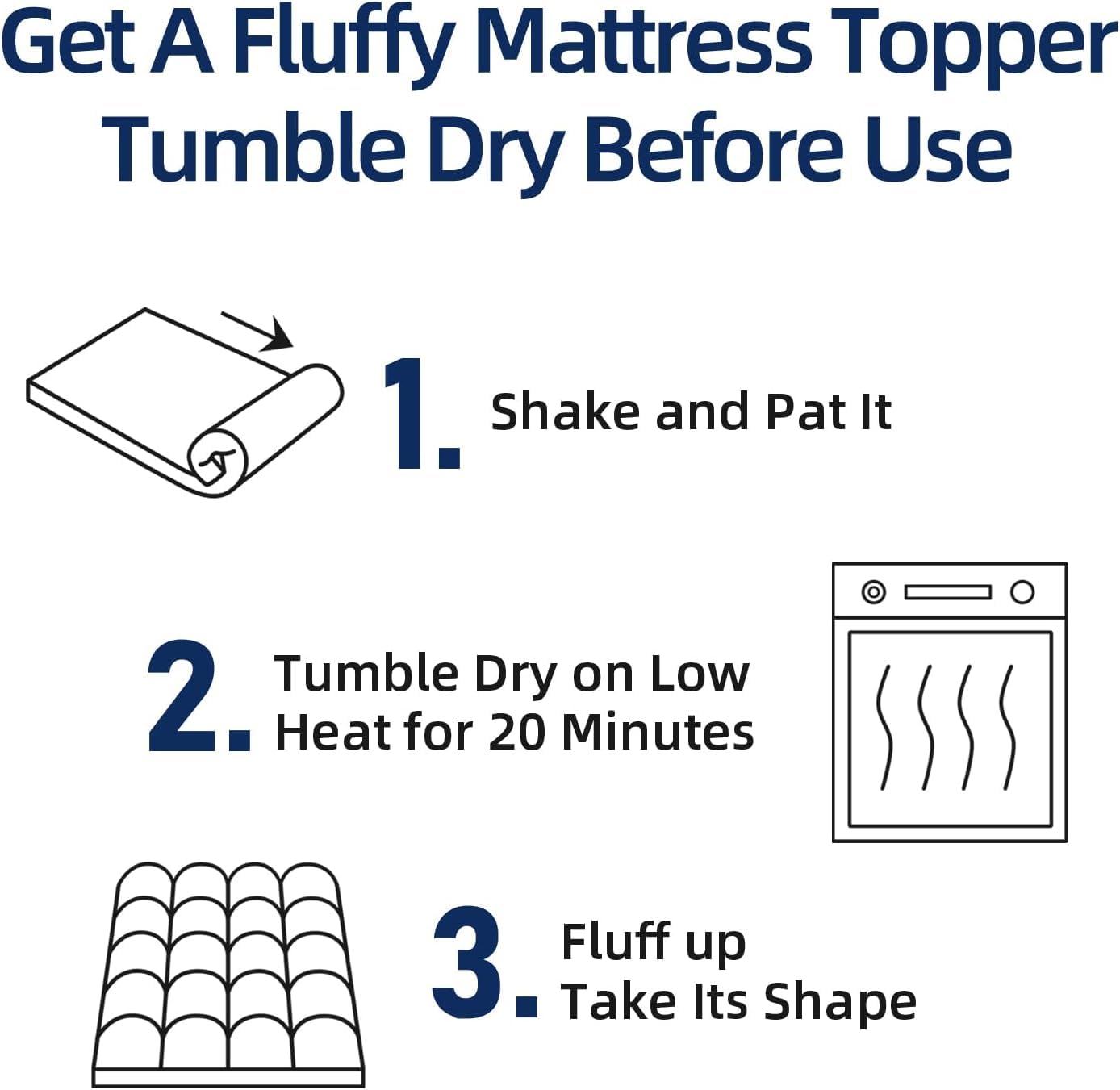 Mattress Topper Queen for Back Pain, Extra Thick Mattress Pad Cover, Plush Pillow Top, Deep Elastic Pocket, Grey, 60"X80"+20"