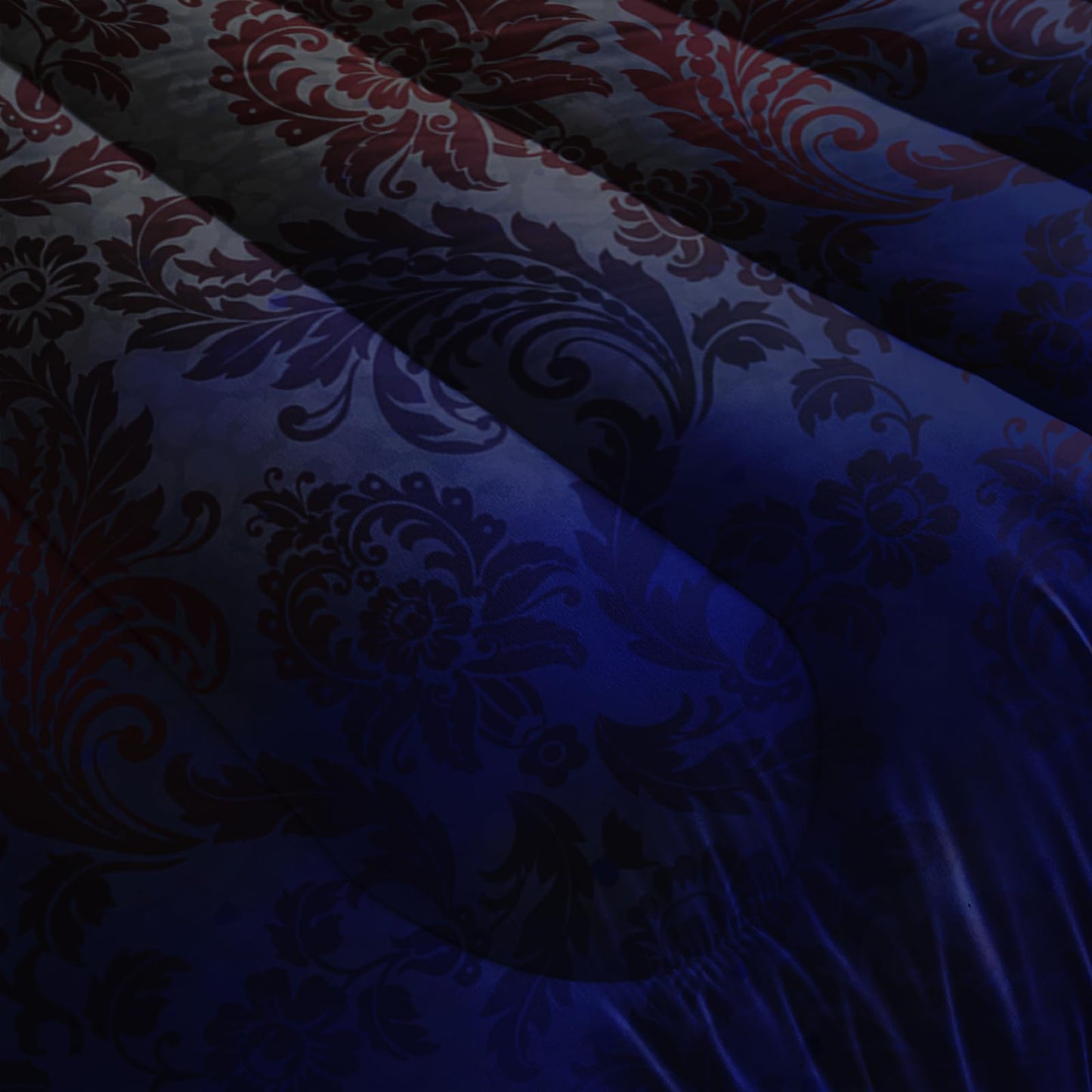 lneffble Paisley Floral Comforter Twin Size,Gothic Kids Comforter Set,3Pcs Bedding Set Printed Comforter with 2 Pillowcases,Down Alternative,Soft and Lightweight,for All Seasons
