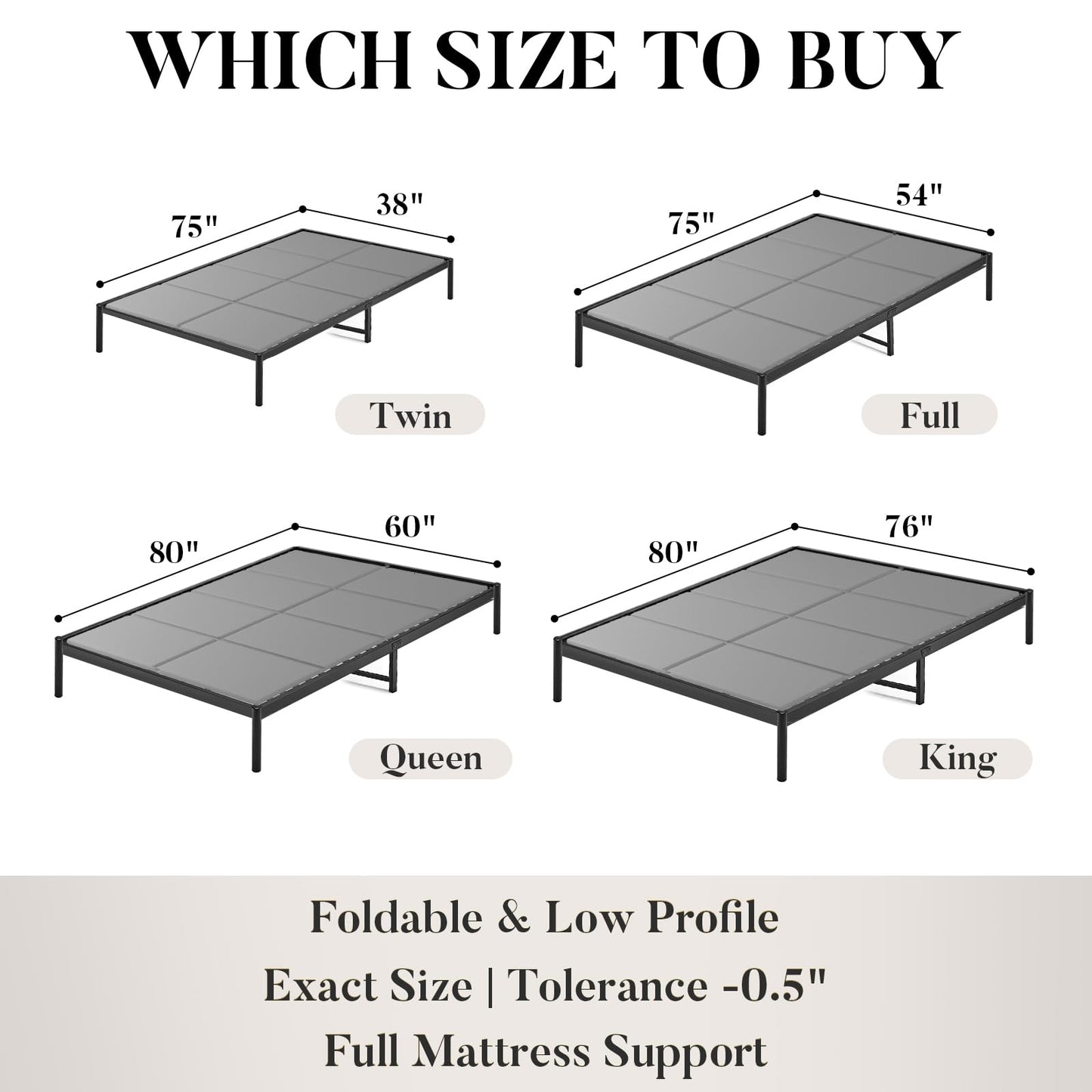 JUOIFIP Bunkie Board King Size (76" x 80") 8mm Heavy Duty, Non-Slip Breathable Mattress Support Board for Slatted & Platform Bed Frames, Anti-Sag, Noise Minimizing, Moisture Resistant