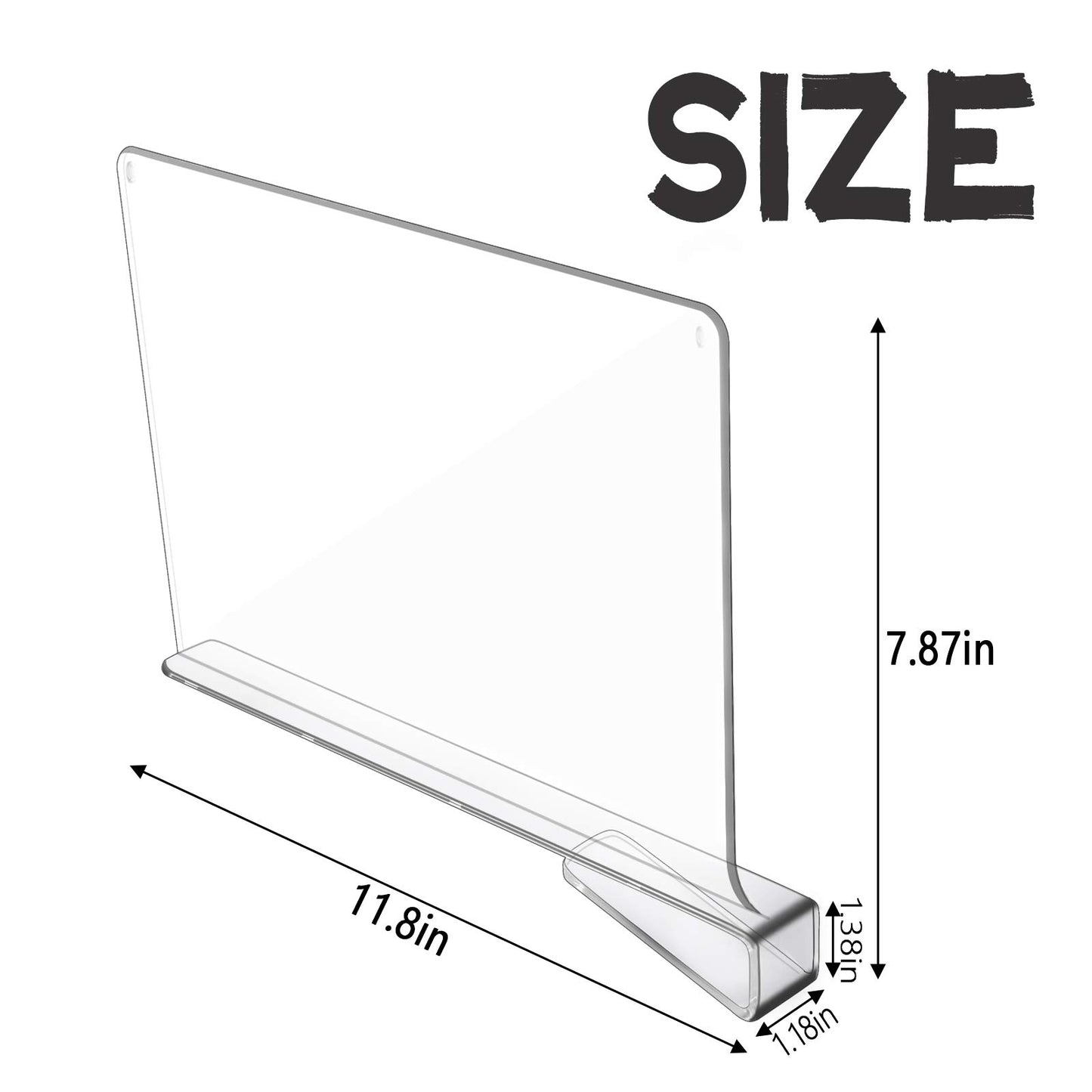 Hmdivor Acrylic Shelf Dividers for Closet Organization, Closet Shelf Organizer Closet Separator for Wood Shelves Clear Shelf Dividers for Closets (6 Pack)