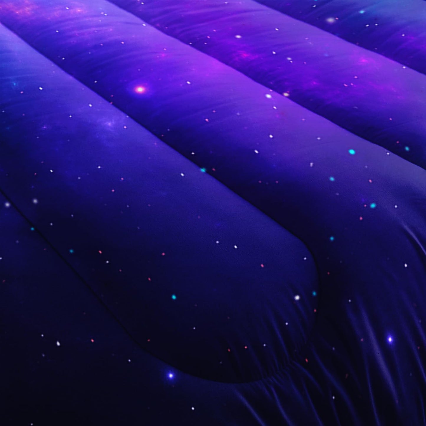 XYNHML Blue and Galaxy Comforter Full Size for Girl Boy Adult 3Pcs Universe Outer Space Starry Sky Bedding Set Psychedelic Space Night Pattern Quilt Bed Set with 2 Pillow Cases