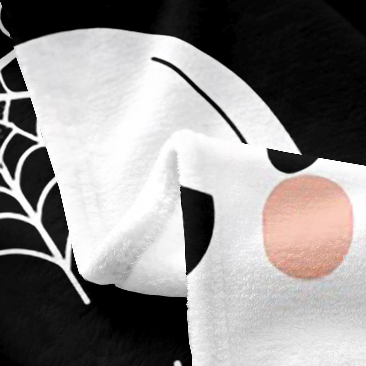 Feelyou Ghost Flannel Blanket Plush Fuzzy Halloween Themed Fleece Throw Blanket for Boys Girls Trick or Treat Plush Lightweight Sofa Throw Spooky Pumpkin 40"x50" for Bed Couch Chair Living Room