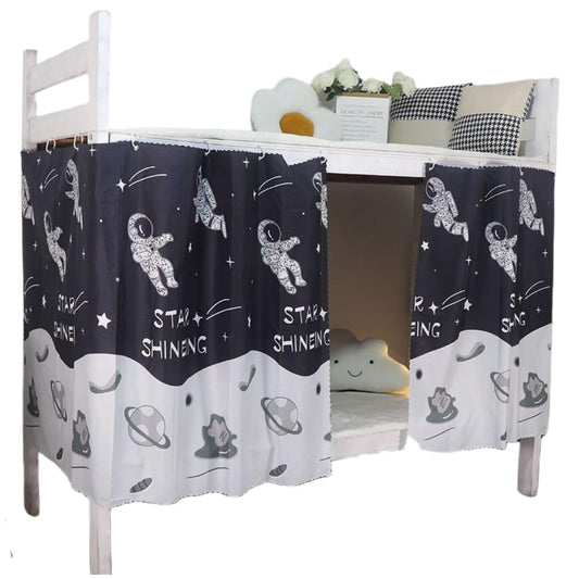Dorm Bottom Bunk Bed Curtains Privacy Curtains 350g Dustproof Breathable Single Bed Blackout Curtains Panels Privacy Underbed Loft Bed Canopy Tent Curtain Shading Drapes for Dorm College Home 2 panels