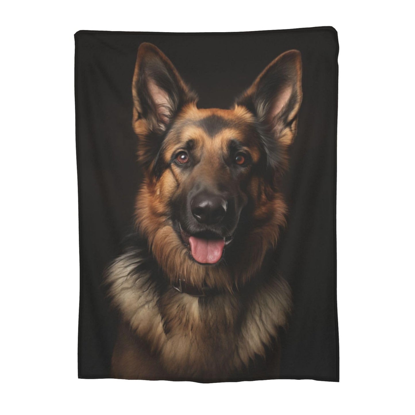 German Shepherd Plush Blanket for Boys & Girls, Super Soft Dog Lovers Gift, Animal Theme Pet Blanket for Bed & Sofa, Valentine's Day Decor, 60x50 inch