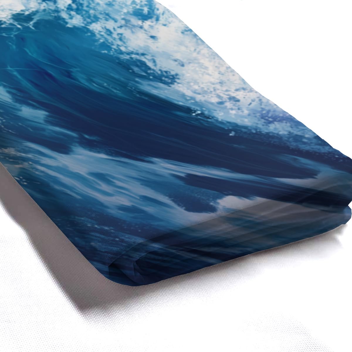 KEEPAEON Surfing Samoyed Shower Curtain, 72x72 Inch, Waterproof Polyester Fabric with 12 Hooks, Fun Beach-Themed Bathroom Decor Summer Shower Curtain