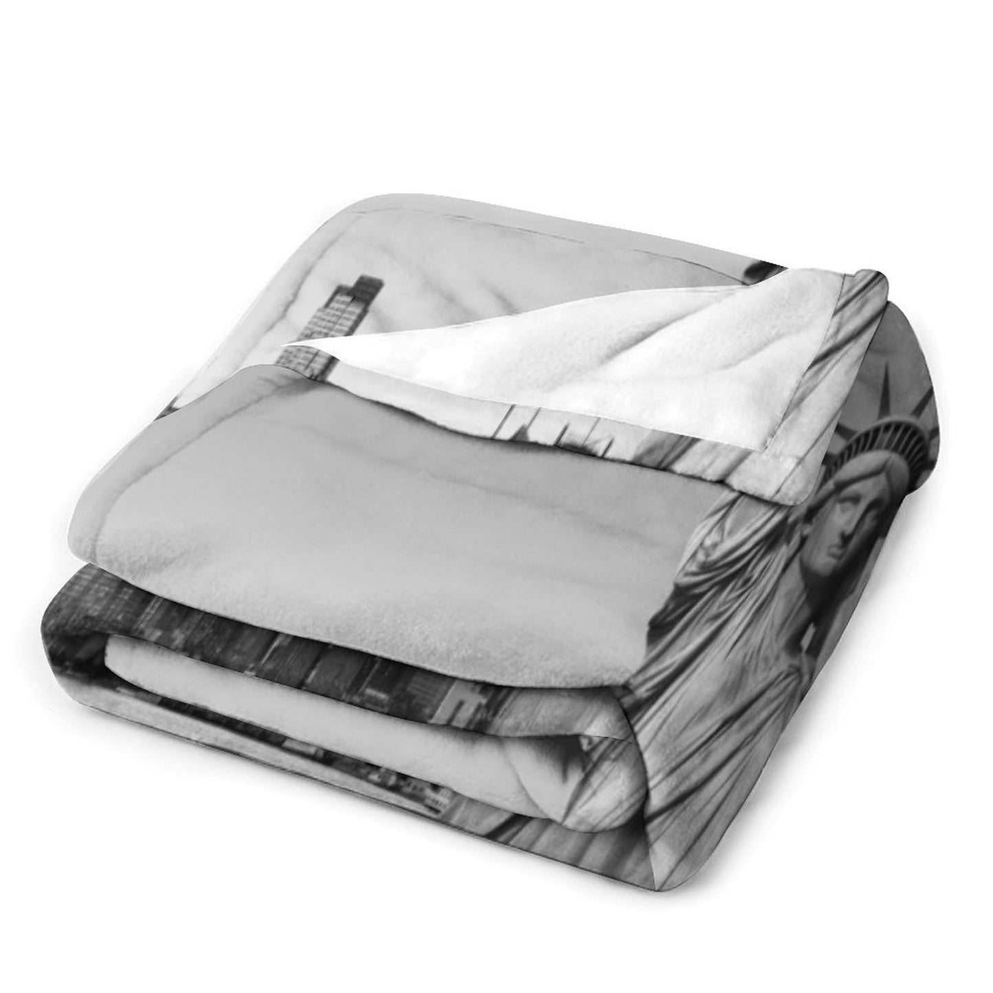Cityscape Throw Blanket,New York Skyscraper Pattern Soft Cozy Warm Flannel Blankets for Sofa Couch Bed Gifts for Lover Kids Boys Grils Women Adults 30x40 Inch