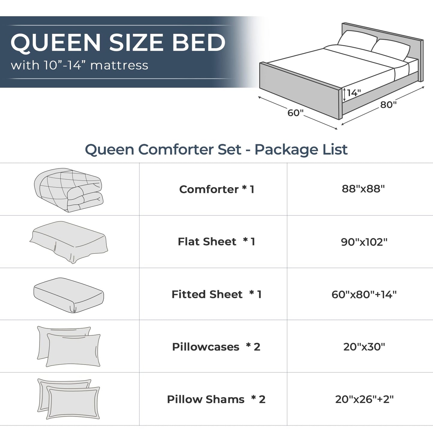 HEVUMYI Red & Black Queen Comforter Set - 7-Piece All Season Burgundy Bed in a Bag Queen, Ultra Soft Bedding Set with Comforter, Flat Sheet, Fitted Sheet, Pillowcases, Pillow Shams, Burgundy