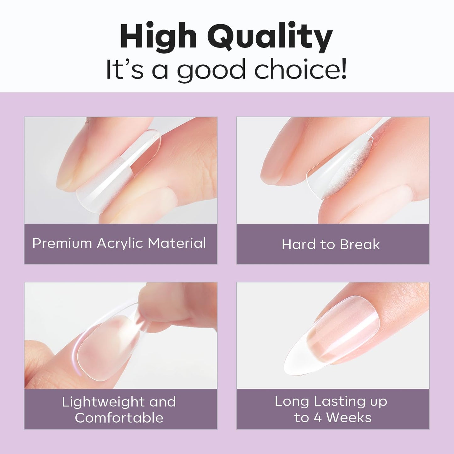 modelones Extra Short Square Fake Nail Tips - 510Pcs Full Matte Gel Tips Pre-shaped Full Cover Clear Acrylic Gel Kit False Press on Nails for Extension DIY Salon 15Sizes