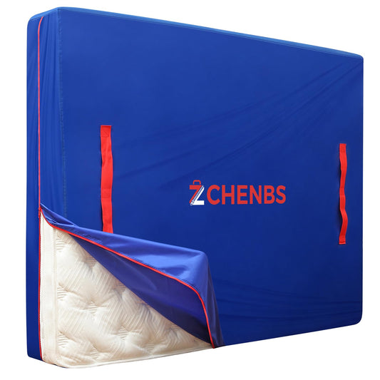 ZCHENBS Cal King Mattress Bags for Moving, Mattress Storage Bag with 12 Reinforced Handles & Strong Zipper, Heavy-Duty Waterproof Mattress Cover Bed Protector Reusable Moving Supplies, Blue