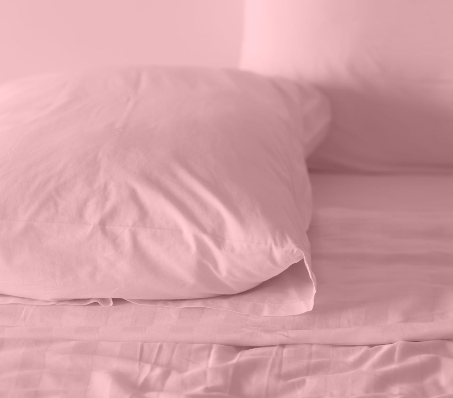 RUVANTI 100% Cotton Percale Sheets King Size – Crisp Cooling Bed Sheets for Hot Sleepers, Deep Pocket 16”, Soft Breathable & Durable Hotel-Style 4 Piece Set, Bridal Rose