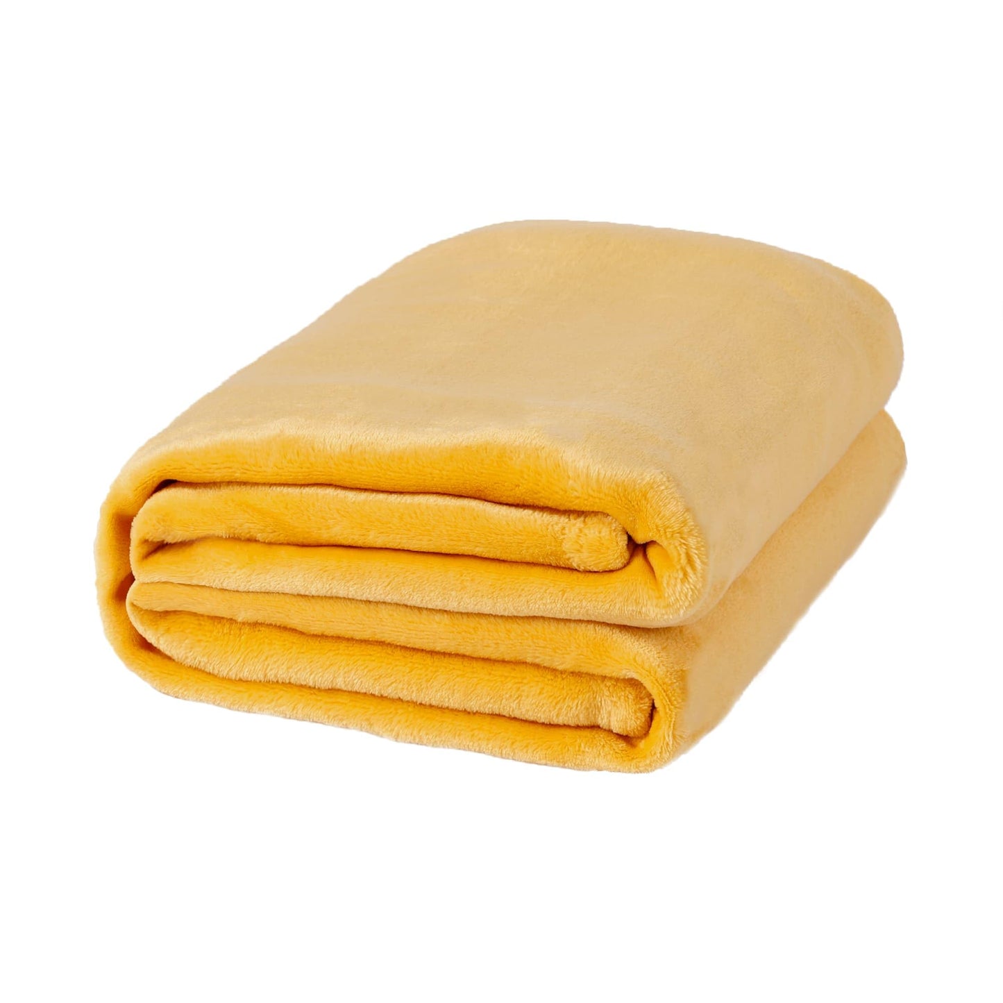 NANPIPER Fleece Blankets, Super Soft Fuzzy Throw for Couch, Luxury Cozy Lightweight Microfiber,Throw Size, 50"x60" Ginger Yellow