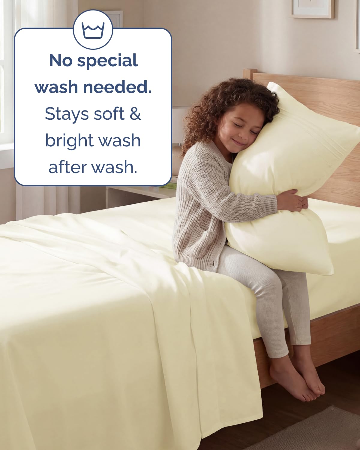 Twin Size 3 Piece Sheet Set - Comfy Breathable & Cooling Sheets - Hotel Luxury Bed Sheets for Women & Men - Deep Pockets, Easy-Fit, Extra Soft & Wrinkle Free Sheets - Off White Oeko-Tex Bed Sheet Set