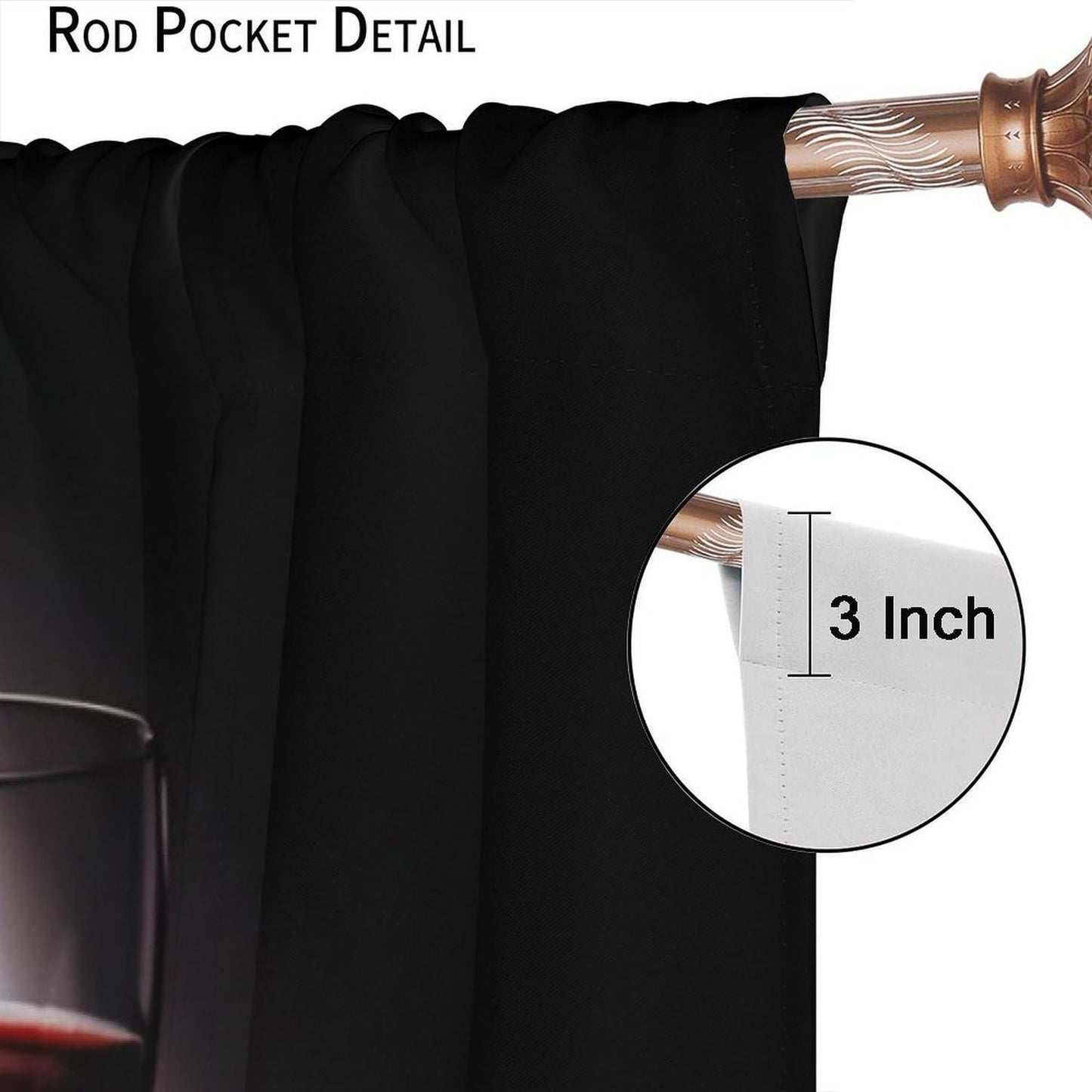 Nsbul Luxe Red Wine Rose Curtains, Romantic Valentine’s Dinner Vibe Rose Accents Passionate Window Drapes for Anniversary Date Night Bedroom Living Room Dining Decor, 42" W X 45" L (No Blackout)