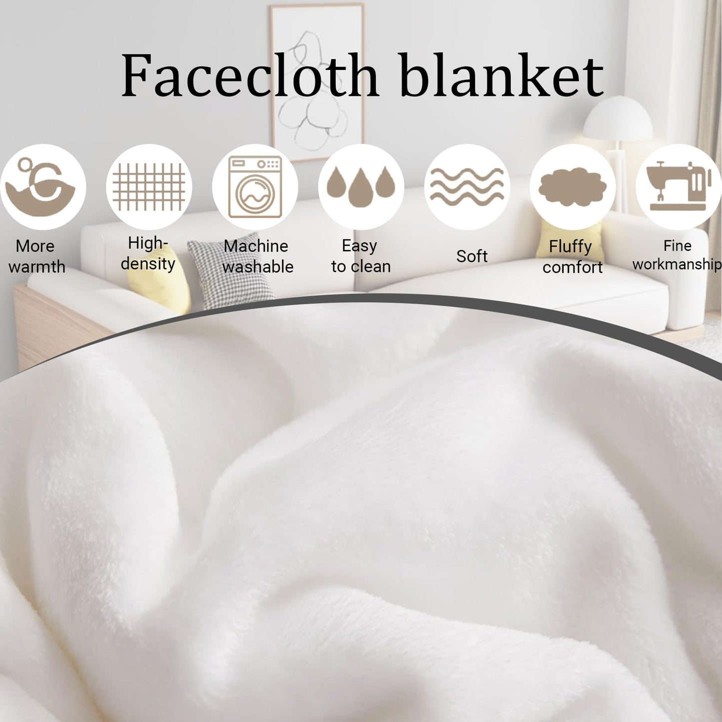 Mniedc Chihuahua Dog Blanket, Cute Puppy Flannel Throw Blankets, 50"x60", Soft Warm Lightweight Fuzzy Cozy Throws for Couch Bed Sofa Reading Decorative Gifts for Pet Lover Women Teen Kids, White