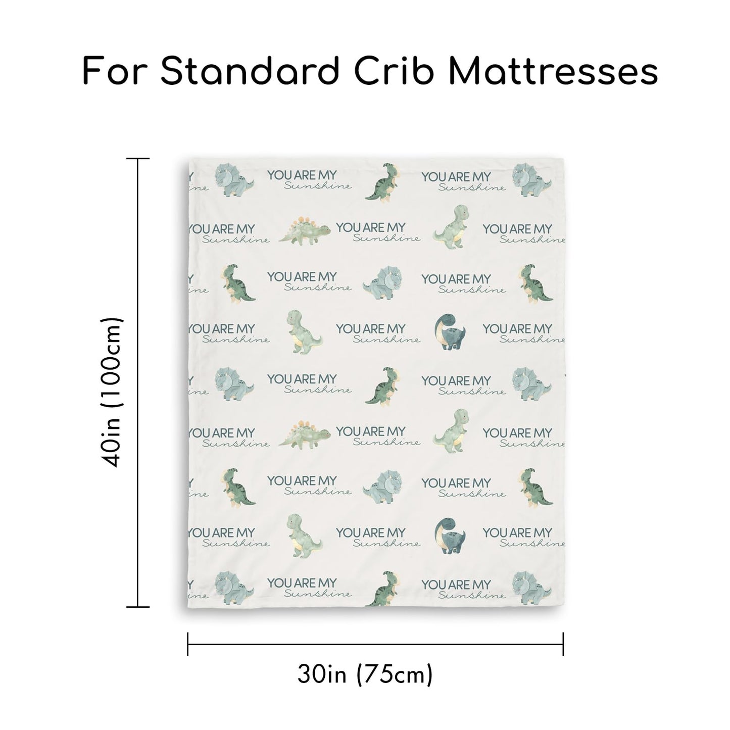 CIVARUA KIDS Dinosaur Baby Blankets for Boys, Super Soft Newborn Nursery Blanket with Double Layer Dotted Backing - Blue Babies Minky, Cozy Printed Bed Throw Blanket (30" x 40")
