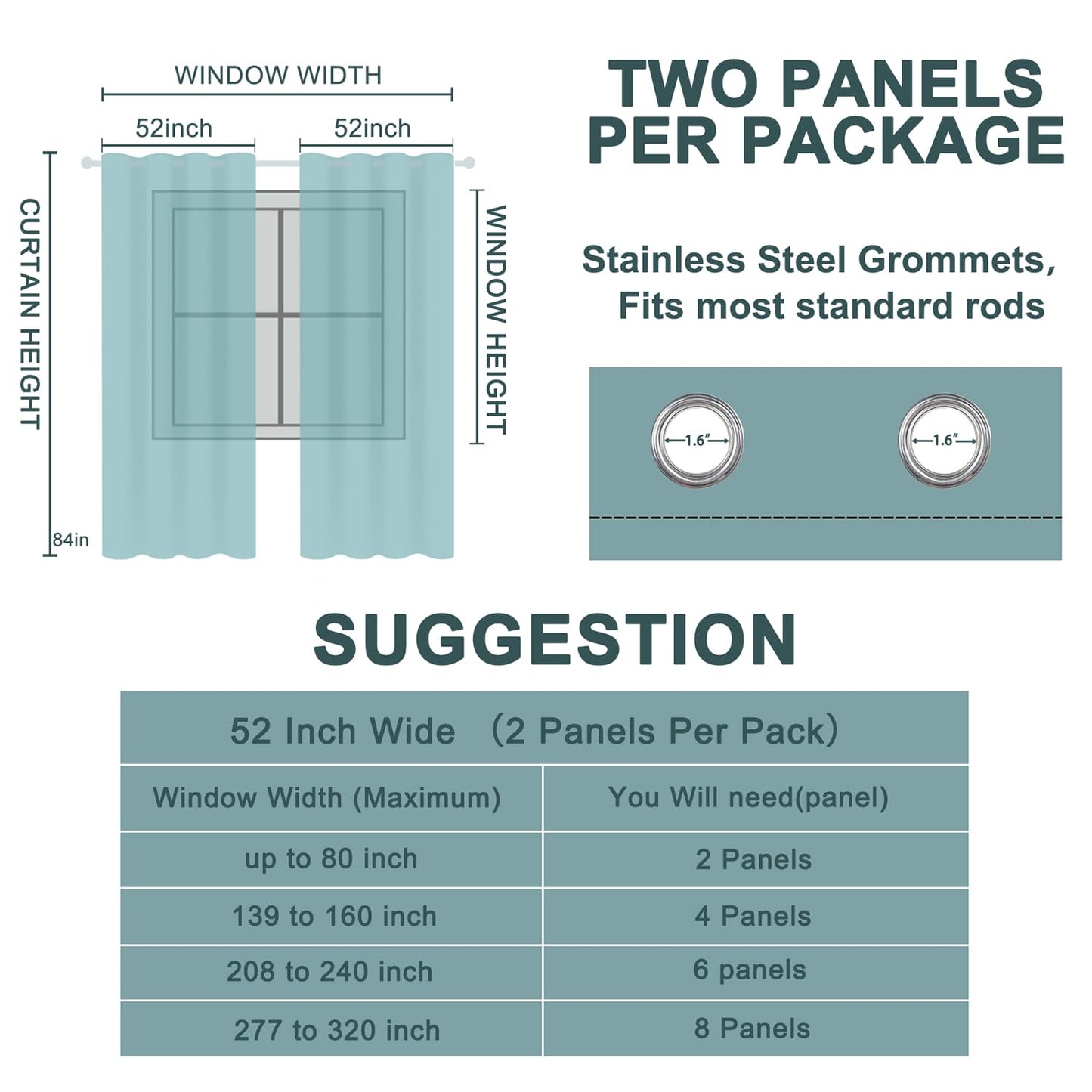 Xiazhilaio Abstract Fluid Art Blackout Curtains 2 Panels Set - Mint Green & Lavender Marble Pattern Window Drapes, Thermal Insulated Room Darkening Curtains for Modern Bedroom Decor, 52x84 Inch