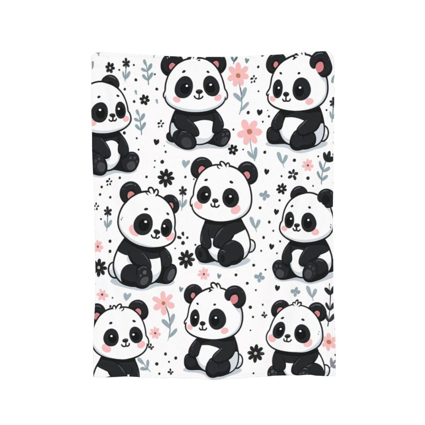 Panda Blanket Cute Pandas Throw Blanket Soft Warm Cozy Fleece Fuzzy Plush Flannel Blankets Gifts for Girls Women Boys Kids Adults 40"X50"