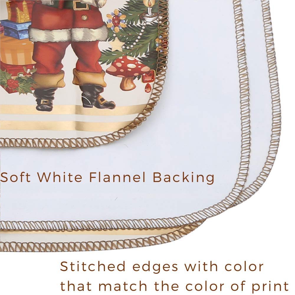 Decoser Heavy Duty Flannel Backed Vinyl Tablecloth with Flannel Backing Easy to Wipe-Clean Oilcloth Waterproof Plastic Square 55x55 inch White Table Cover