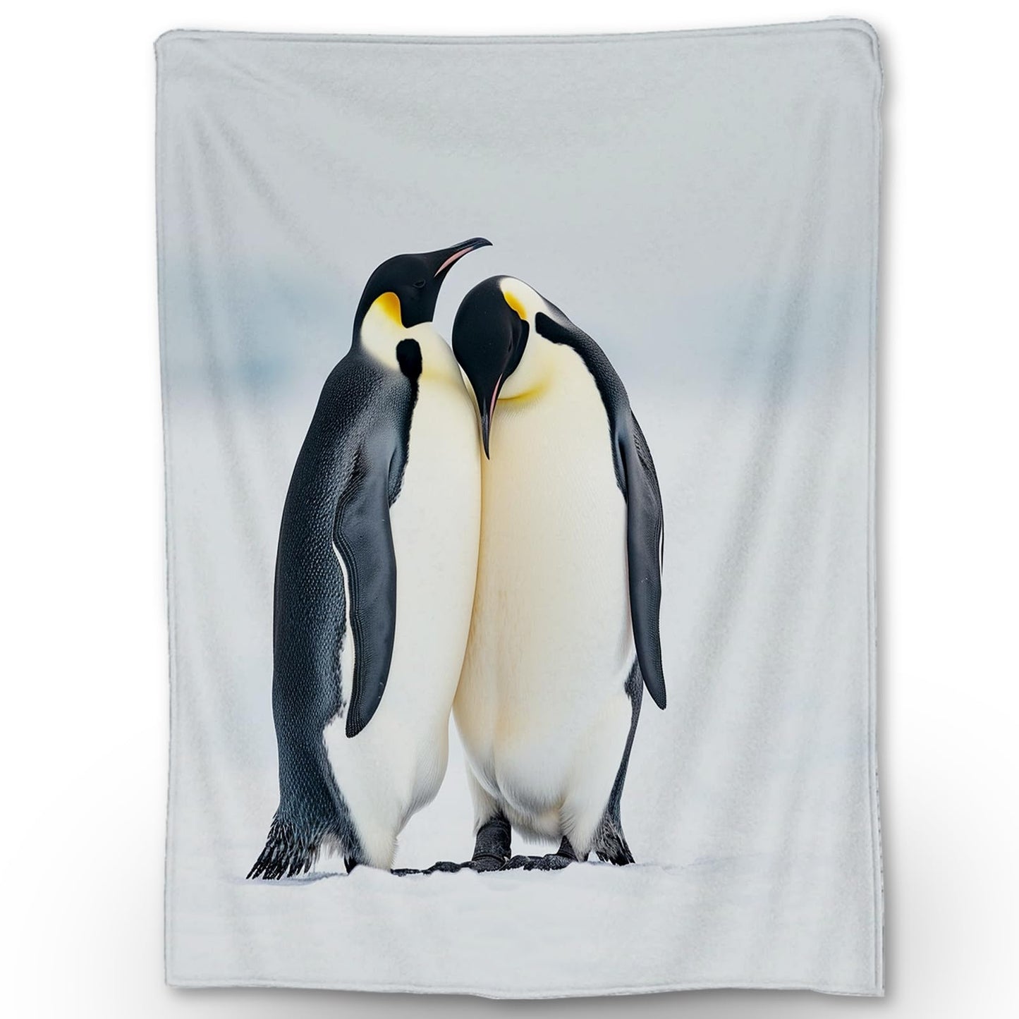 Ti Caldi Charm Penguin Flannel Throw Blanket Ultra Soft, Cozy & Lightweight, Perfect for Couch, Bed & Travel Fuzzy, Fluffy Decor for Home & Outdoor Use, Comfy Winter Companion 60"x50"