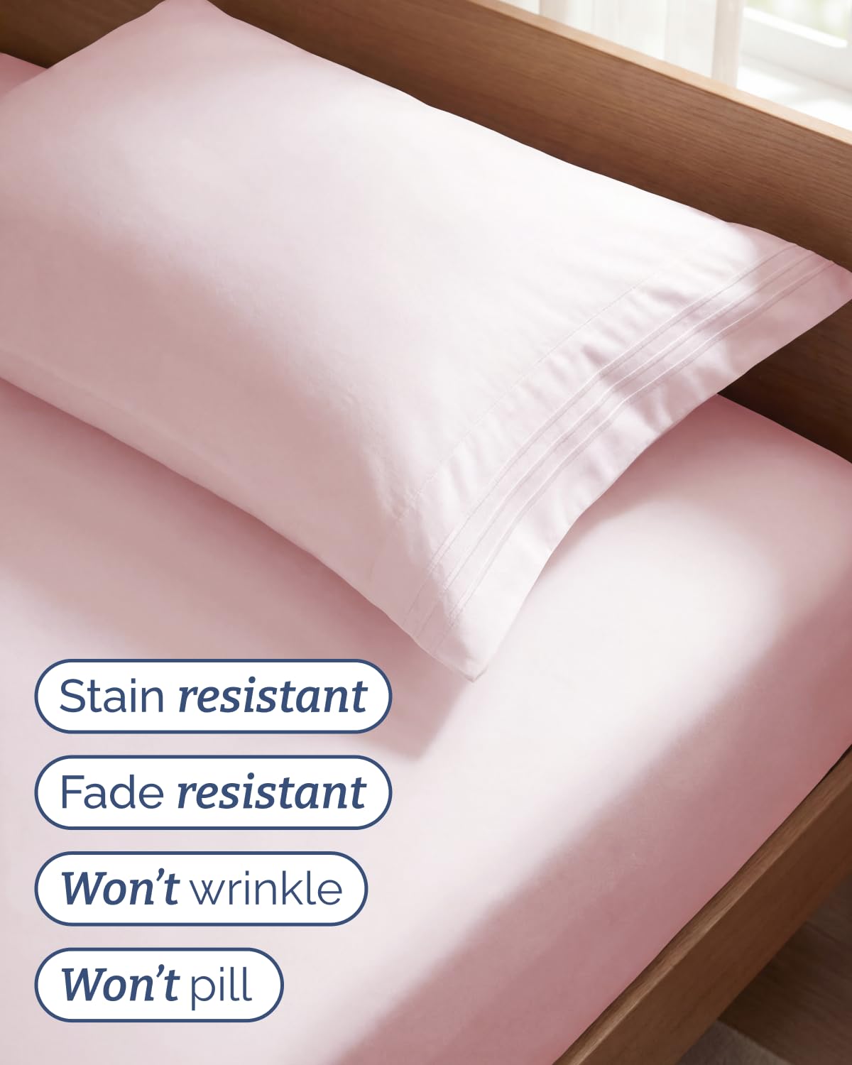 Twin Size 3 Piece Sheet Set - Comfy Breathable & Cooling Sheets - Hotel Luxury Bed Sheets for Women & Men - Deep Pockets, Easy-Fit, Soft & Wrinkle Free Sheets - Lavender Pink Oeko-Tex Bed Sheet Set