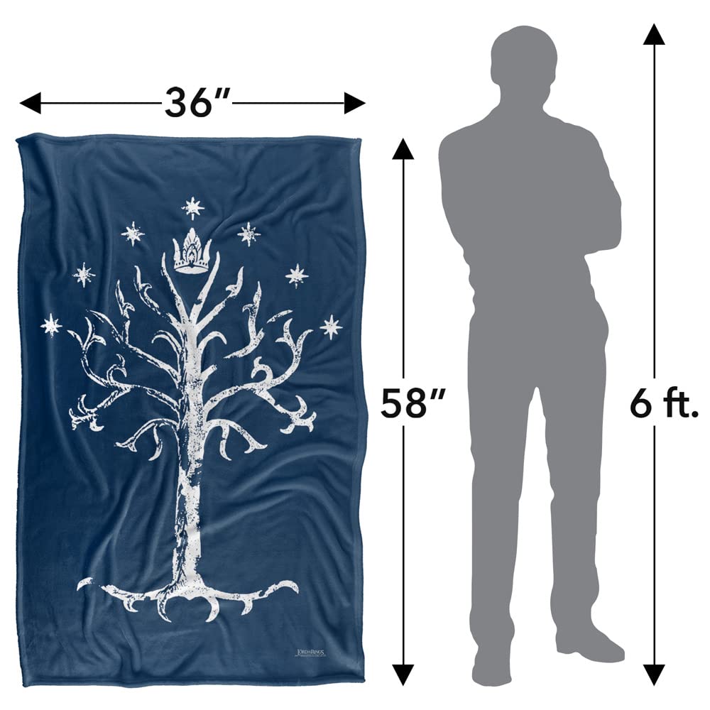 The Lord of The Rings Blanket, 36"x58" Tree of Gondor Silky Touch Super Soft Throw Blanket