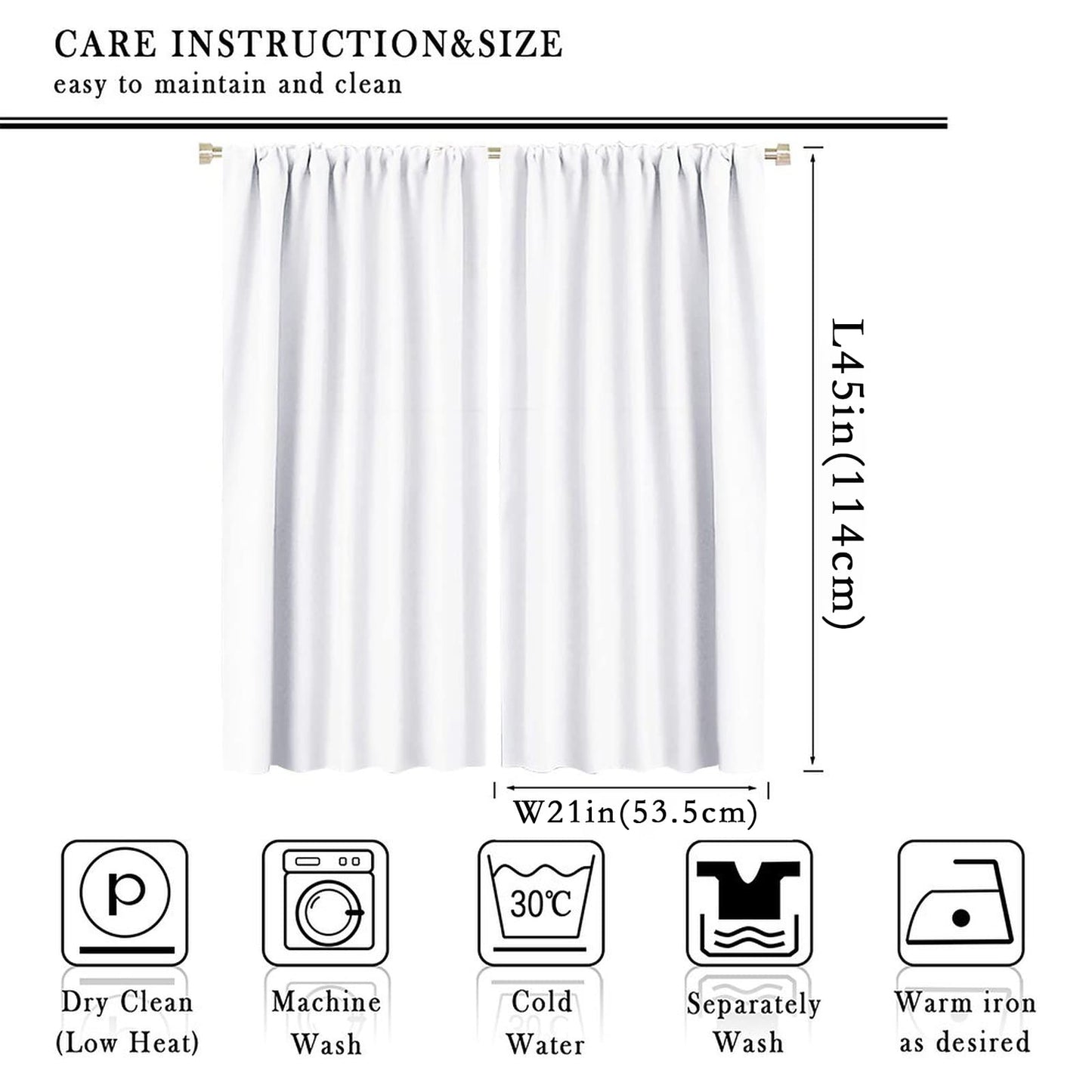 HZOHNAGO Gothic Curtains Rustic Gloomy Misty Crow Branch Moon Blackout Print Rod Pocket Window Drapes for Bedroom Living Room 42x45in