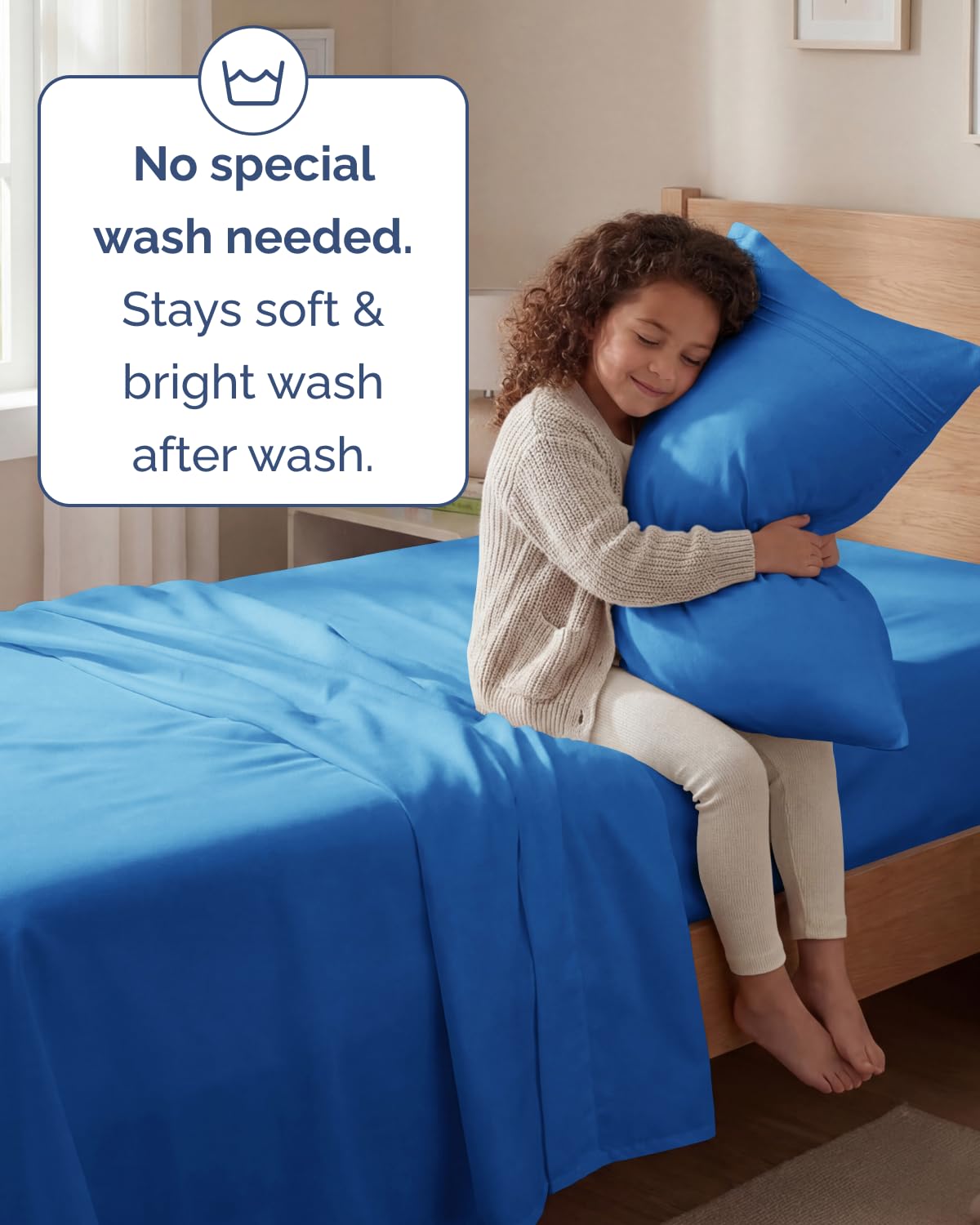 Twin Size 3 Piece Sheet Set - Comfy Breathable & Cooling Sheets - Hotel Luxury Bed Sheets for Women and Men - Deep Pockets, Easy-Fit, Soft and Wrinkle Free Sheets - Royal Blue Oeko-Tex Bed Sheet Set