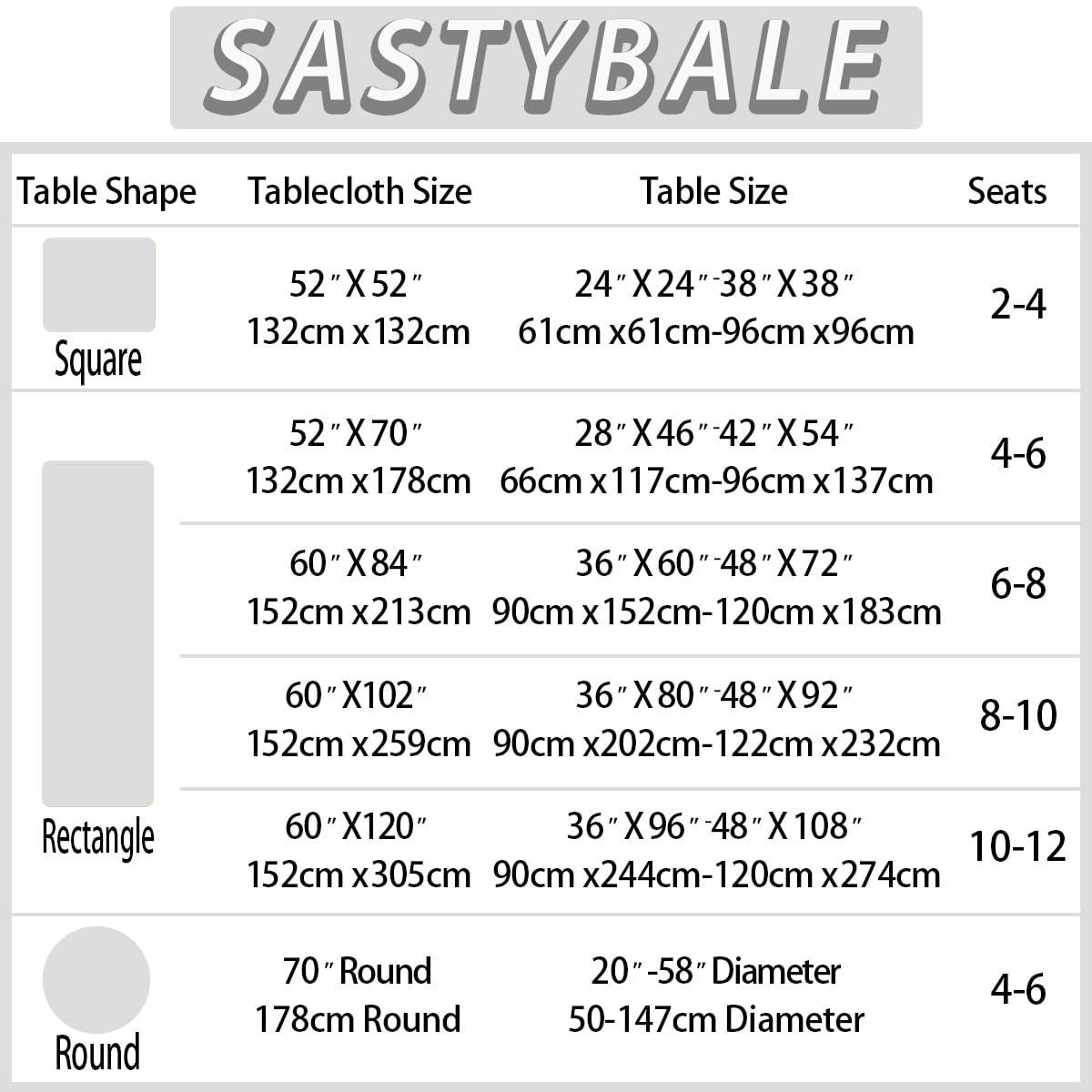 SASTYBALE White Tablecloth Rectangle, Spillproof Table Cloth Wrinkle Resistant Washable Textured Table Cover for Kitchen Dinning Parties Farmhouse Outdoor 52" x 70"