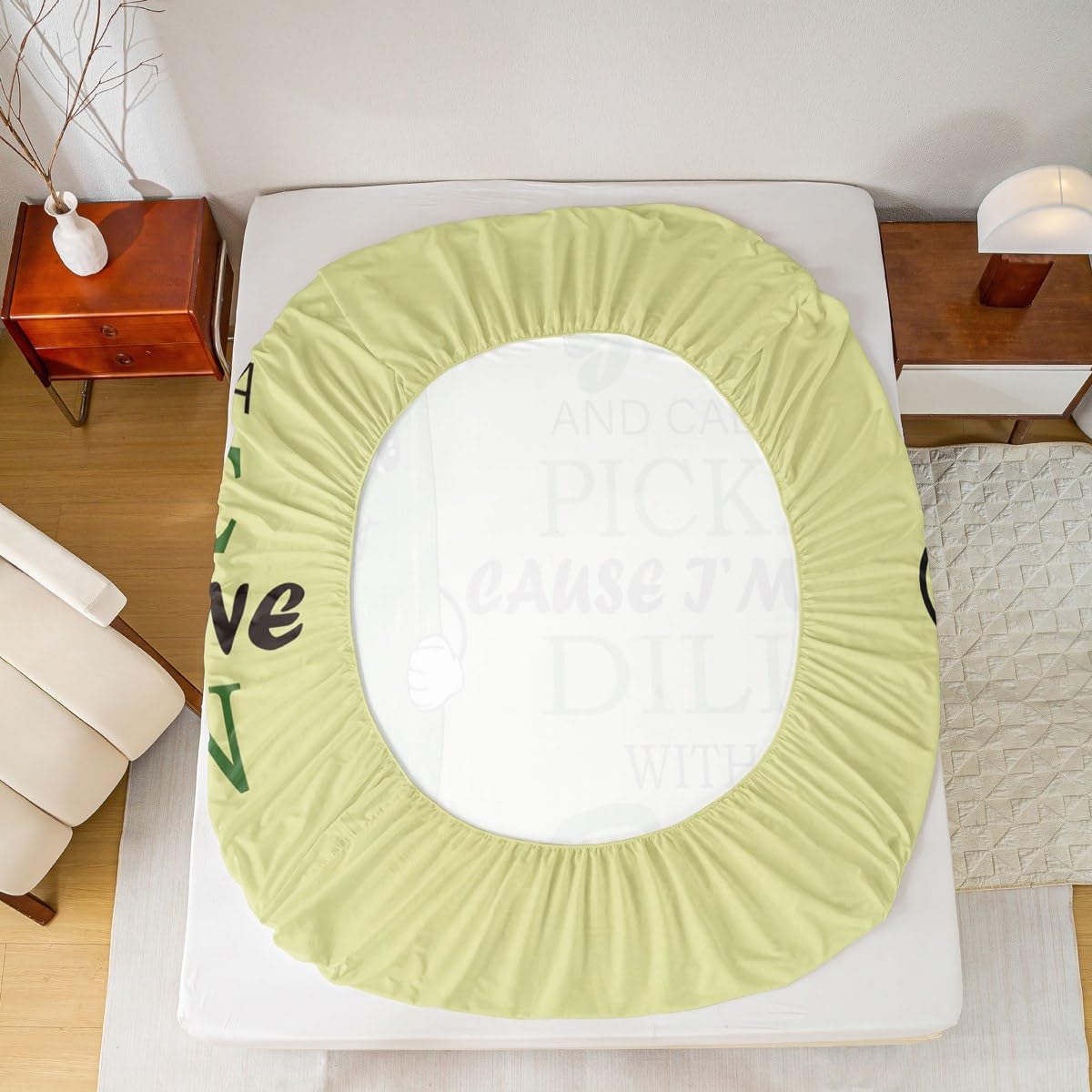 Feelyou Kids Pickles Sheet Set Twin Size Cute Pickles Bed Sheets Set for Boys Teens Decor Funny Cucumber Print Sheets with Deep Pocket Fitted Sheet Green Vegetable Bedroom 3Pcs